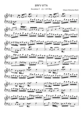 Invention in E-flat major BWV 776
