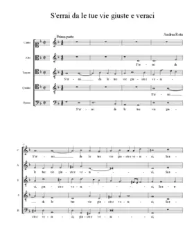 S'errai da le tue vie giuste e veraci