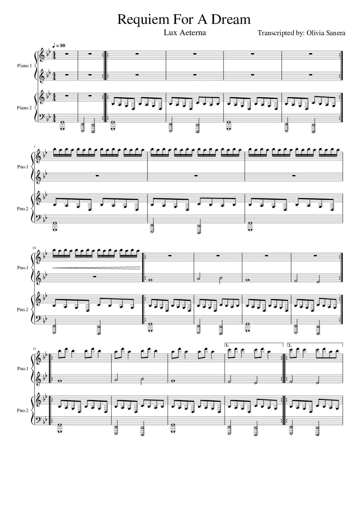 requiem for a dream theme - Page 1