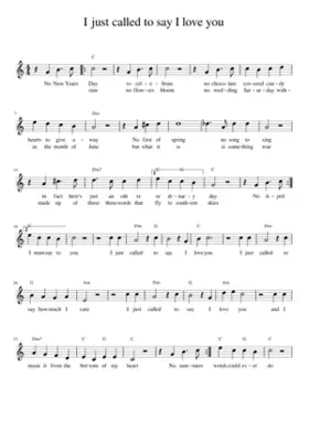 i just called to say i love you