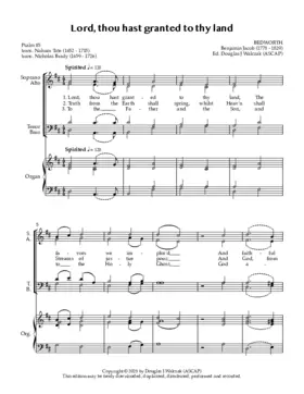 Lord, thou hast granted to thy land