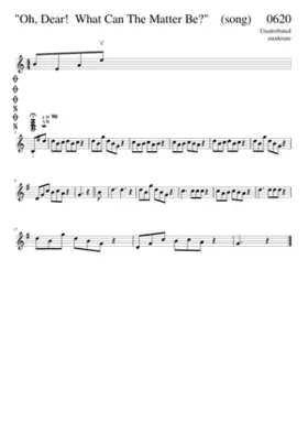 oh dear what can the matter be