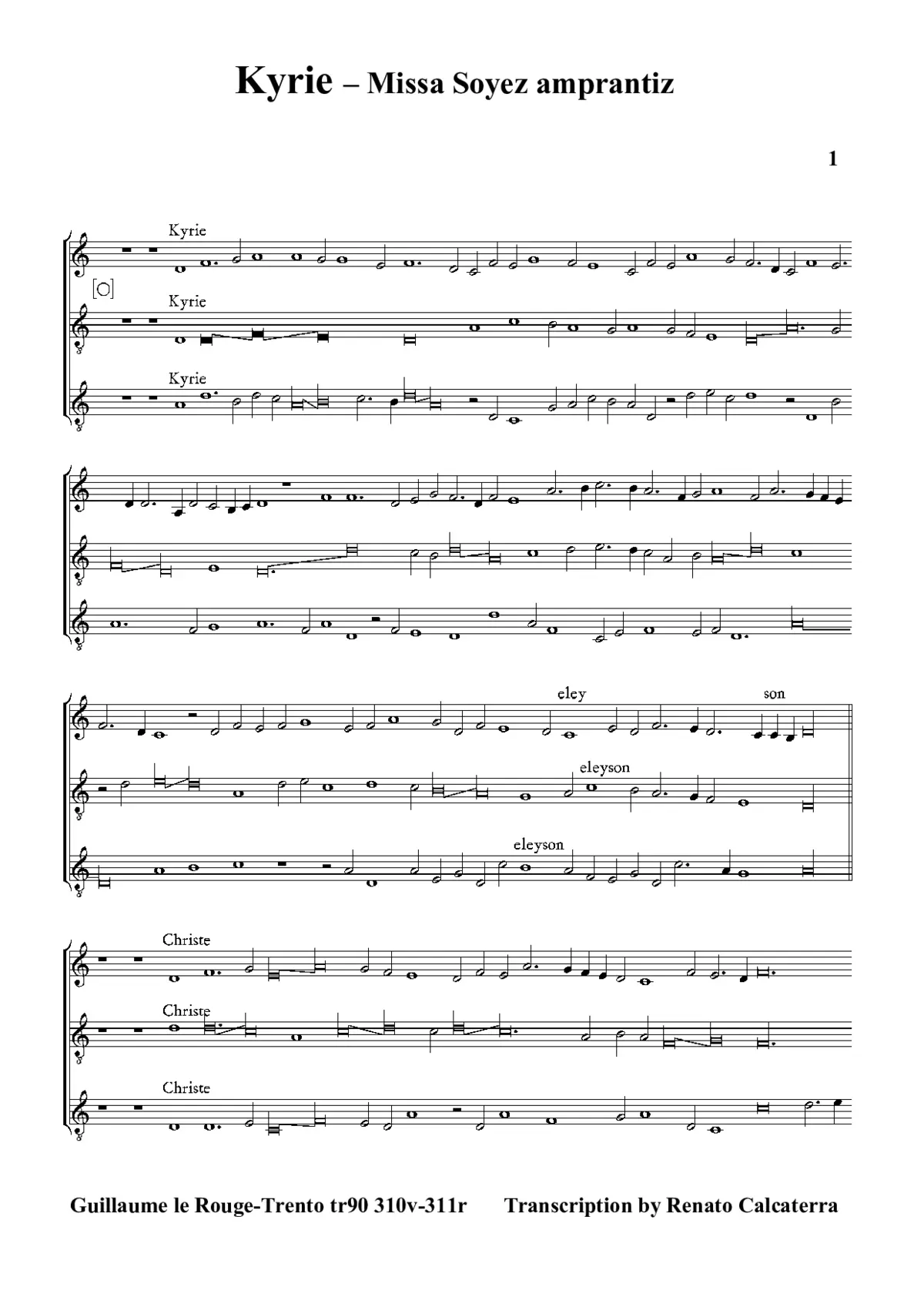 Missa Soyez amprantiz - Page 1