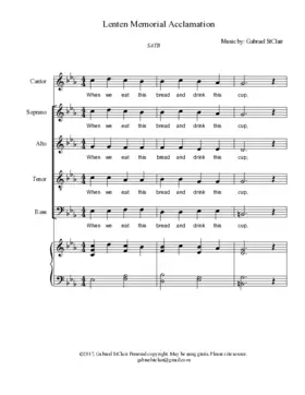 Lenten Memorial Acclamation