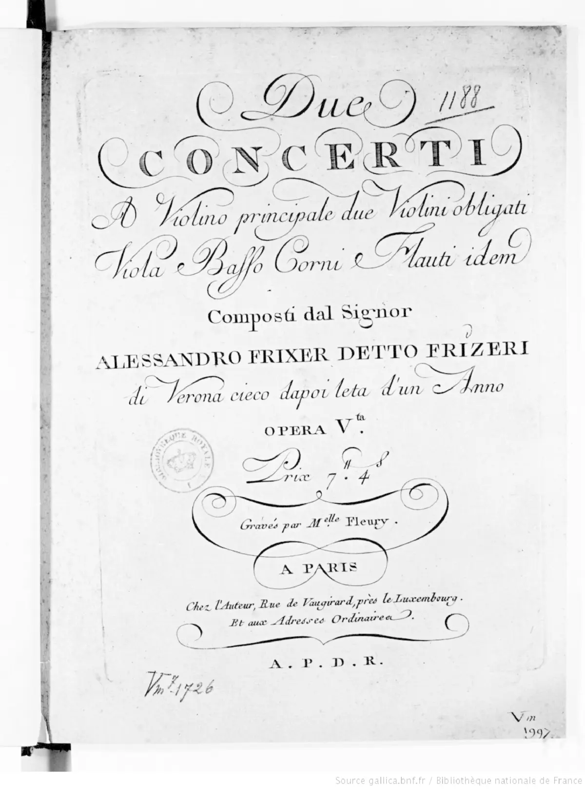 2 Violin Concertos, Op.5 - Page 1