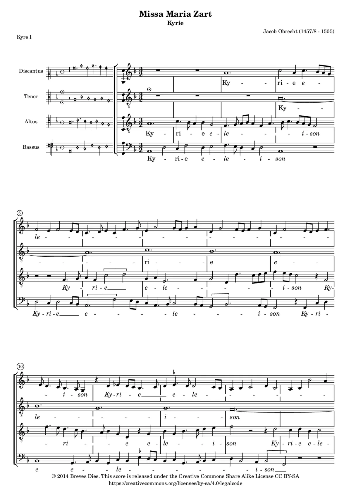 Missa Maria zart - Page 1
