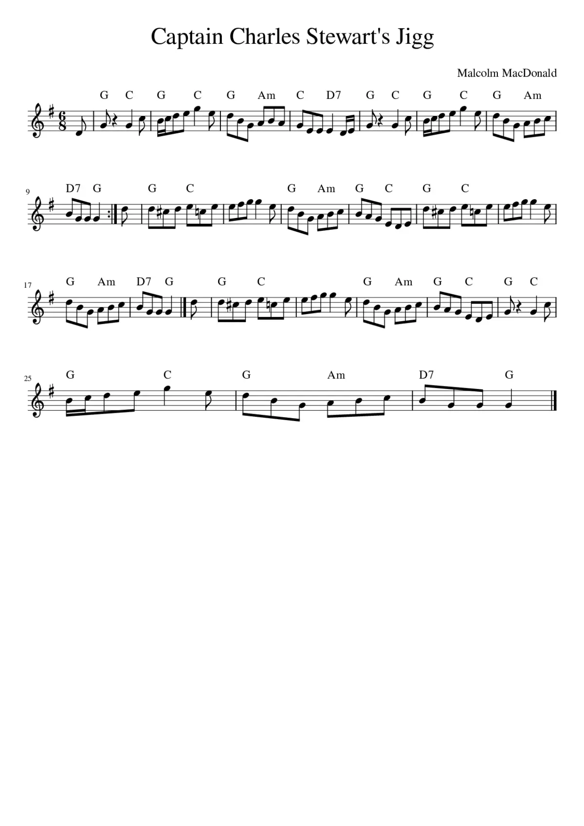 Captain Charles Stewart's Jigg - Page 1