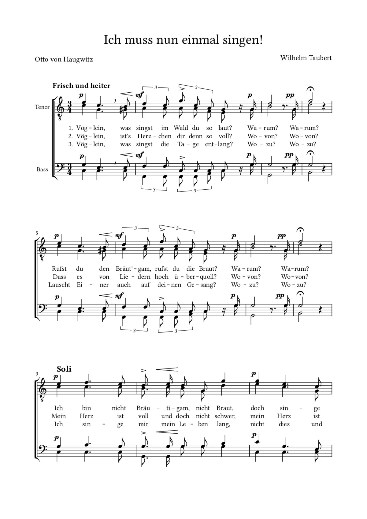 Ich muss nun einmal singen! - Page 1