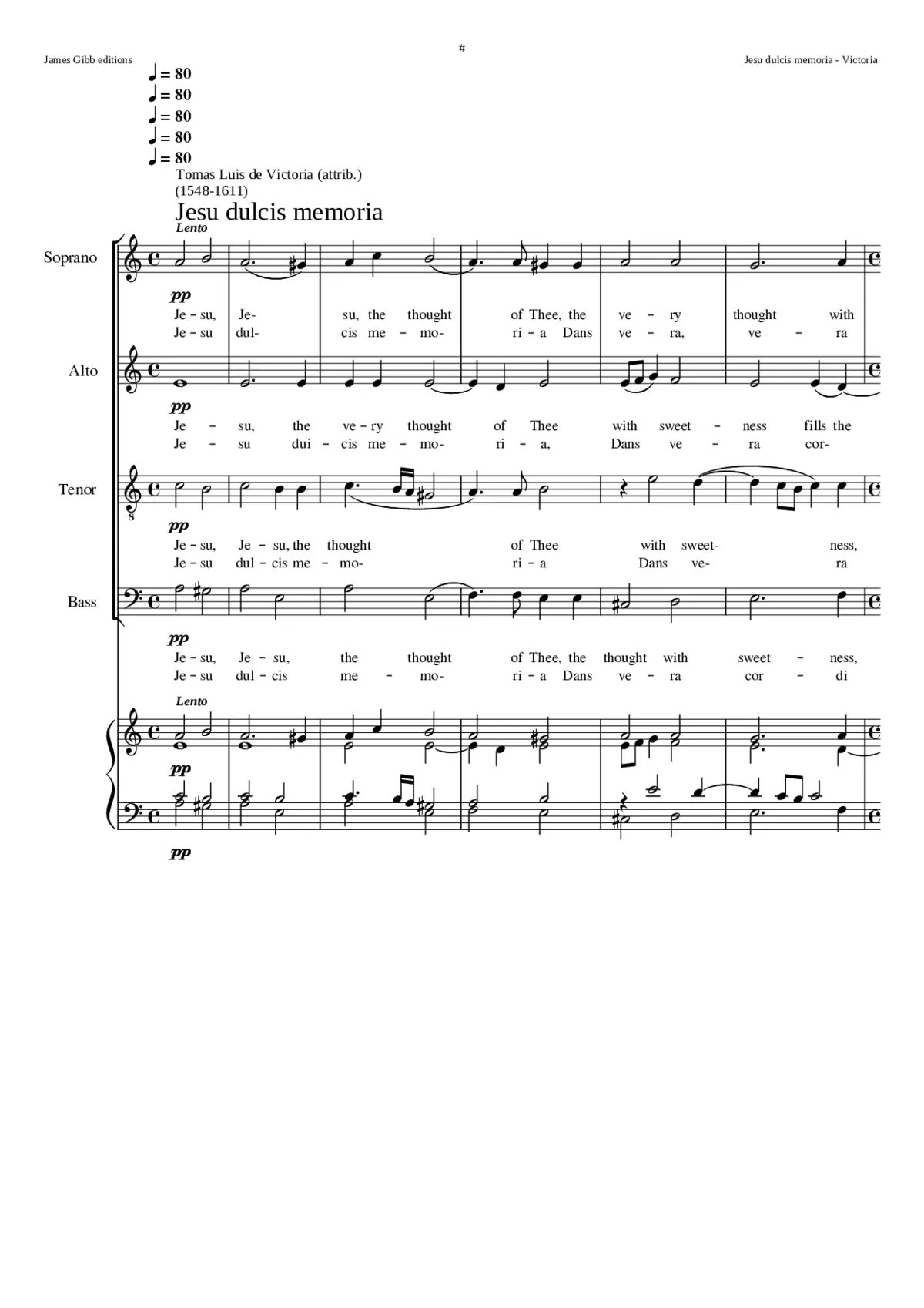 Jesu dulcis memoria - Page 1