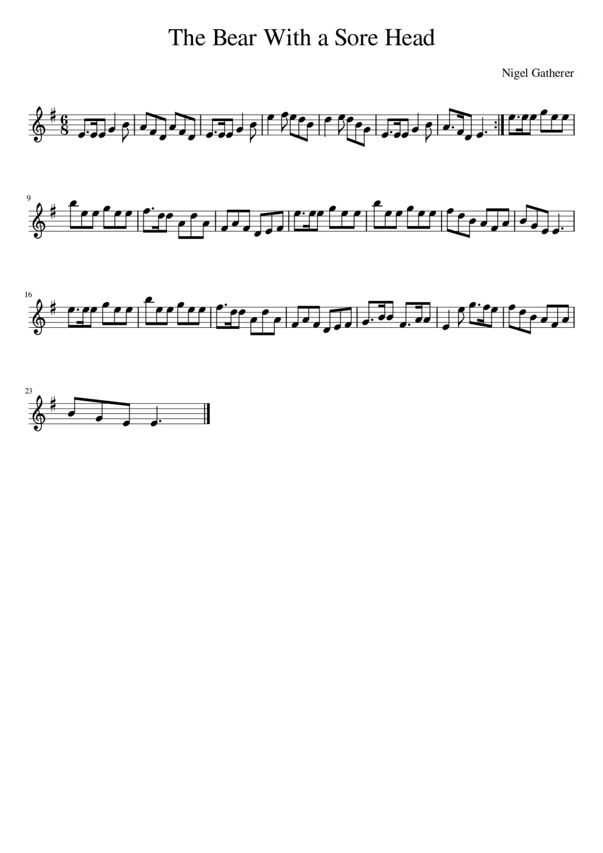 The Bear With a Sore Head - Page 1