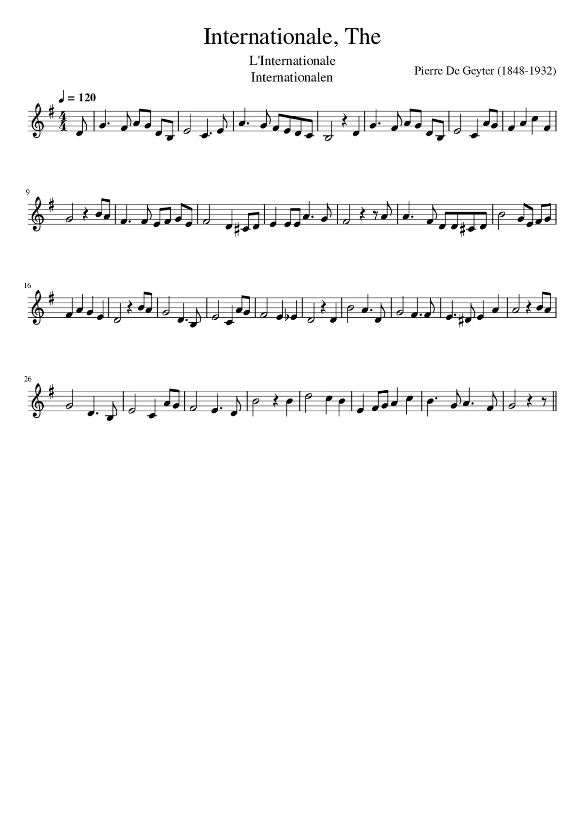 The Internationale - Page 1