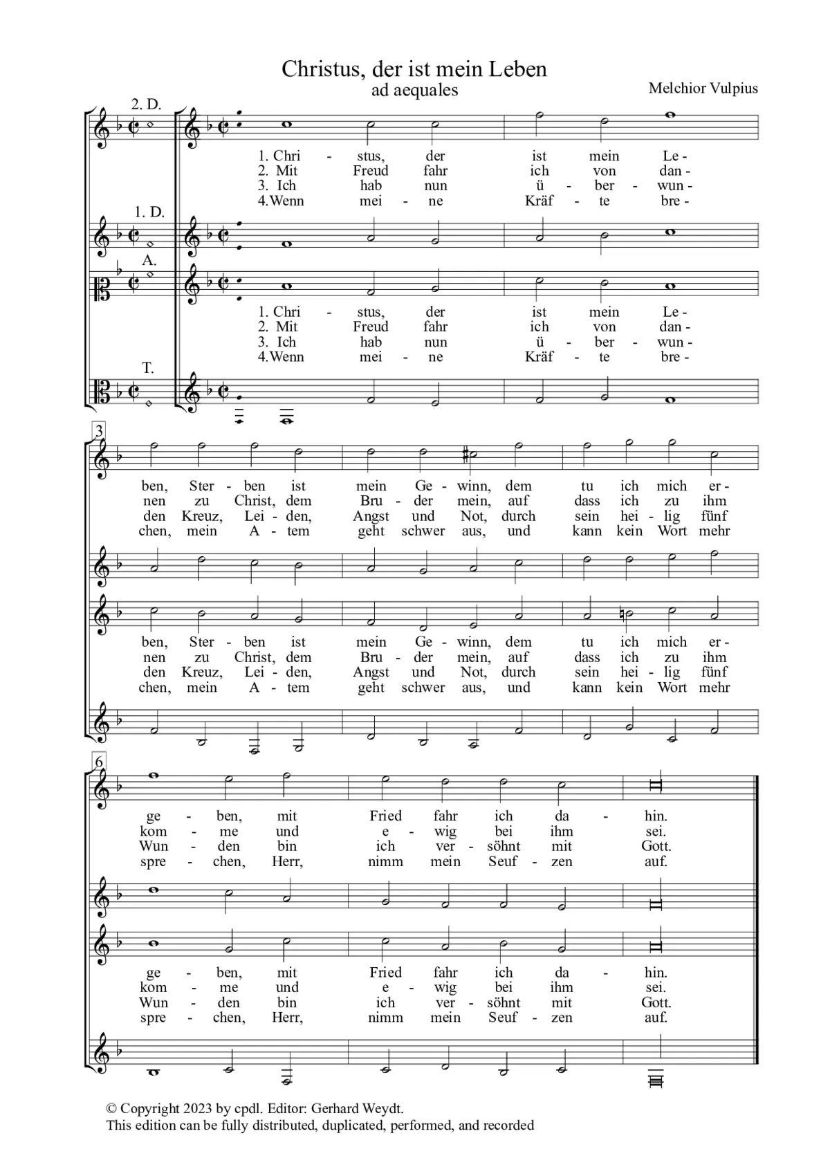 Christus, der ist mein Leben b - Page 1