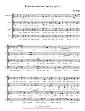 Love not me for comely grace