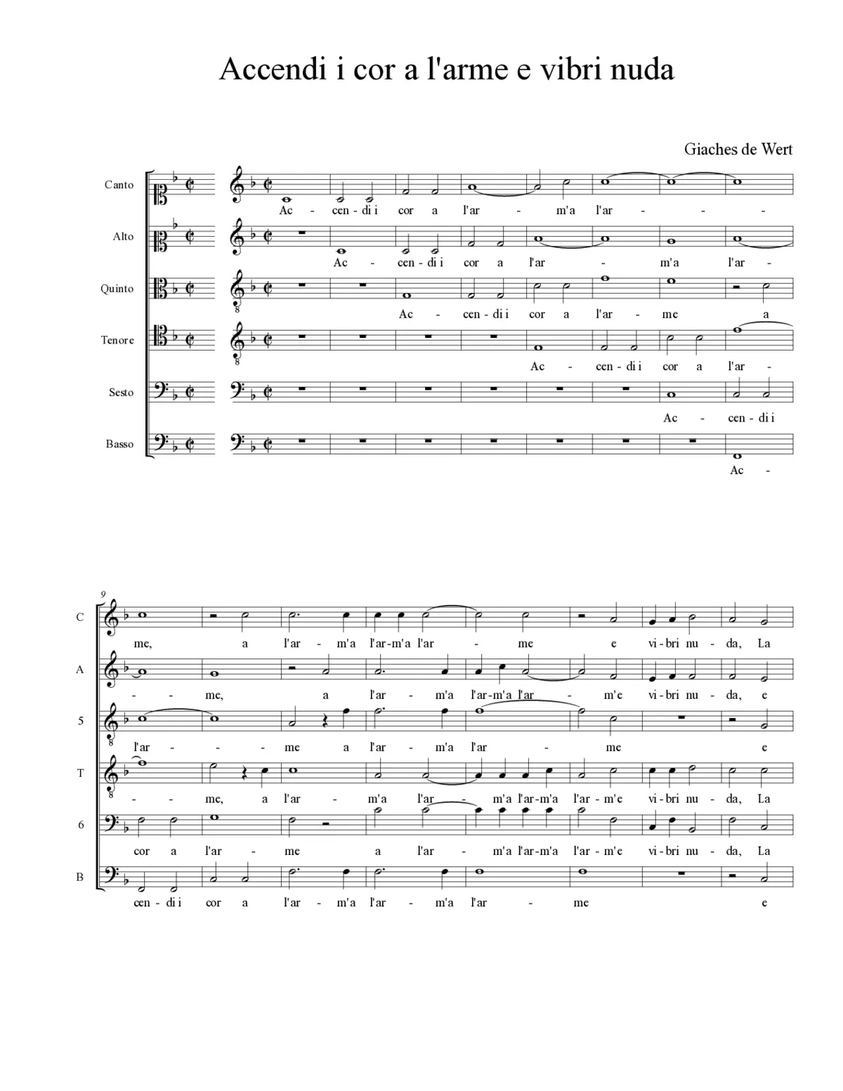 Accendi i cor a l'arme e vibri nuda - Page 1