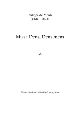 Missa Deus, Deus meus a 6