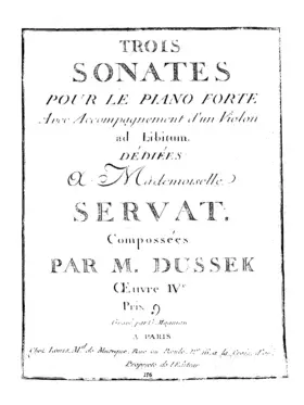 3 Sonatas for Pianoforte with Violin ad libitum