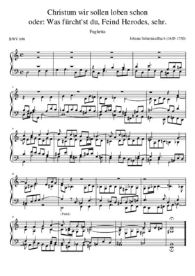 Christum wir sollen loben schon BWV 696