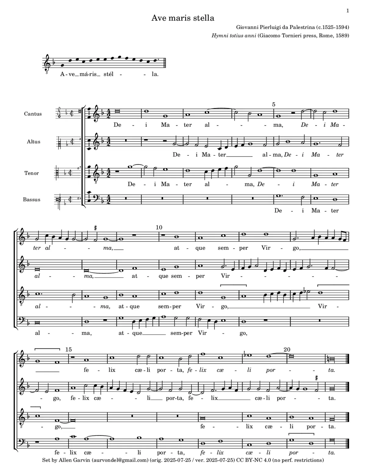 Ave maris stella - Page 1