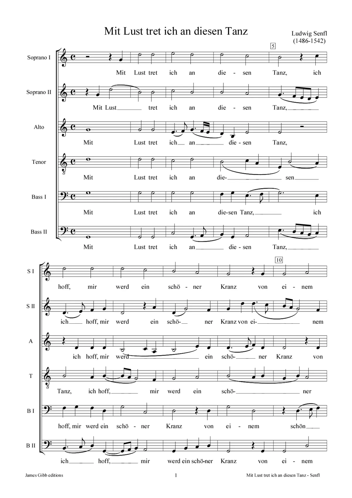 Mit Lust tret ich an diesen Tanz - Page 1