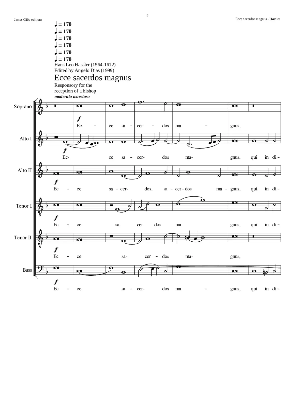 Ecce sacerdos magnus - Page 1