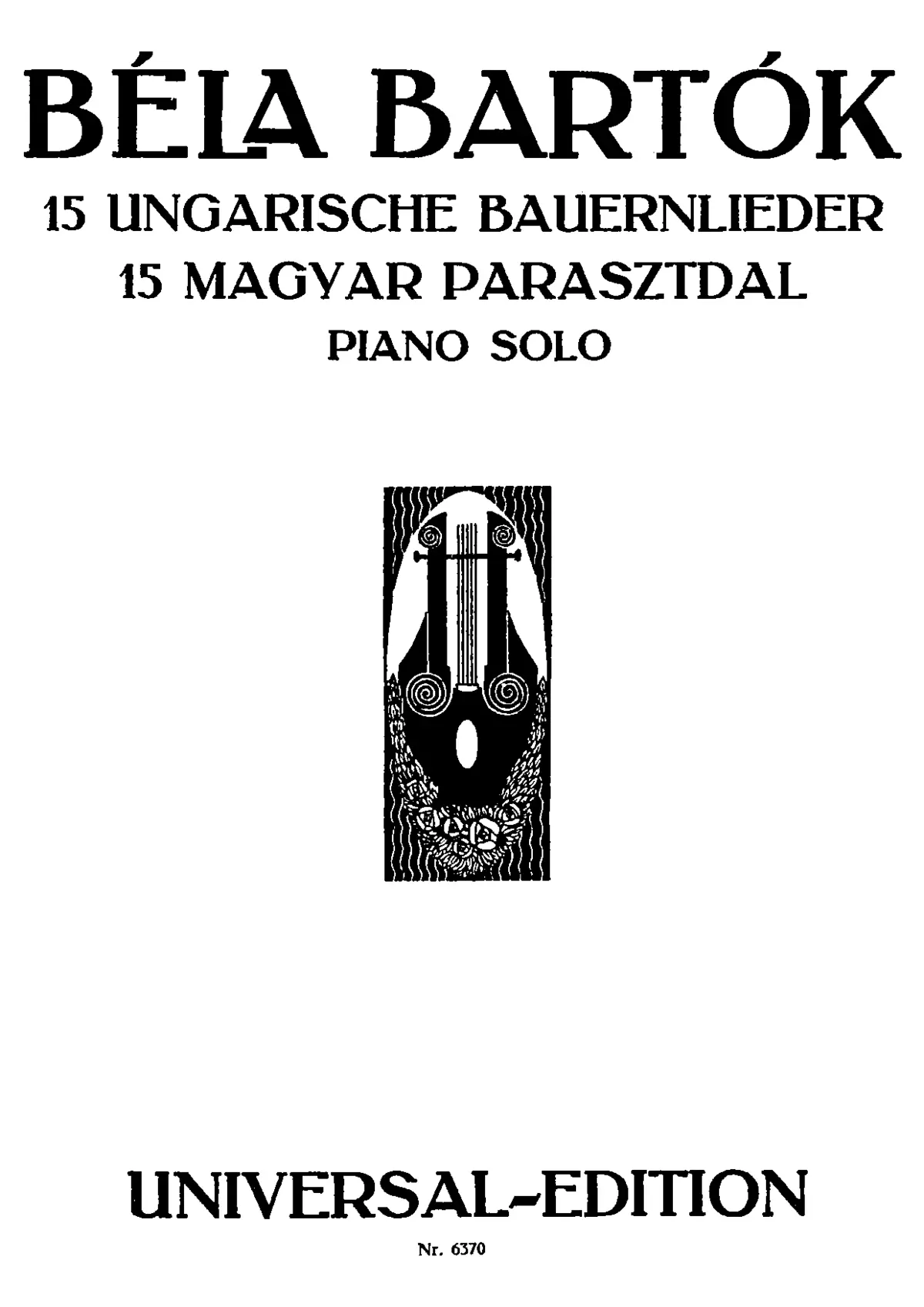 15 Hungarian Peasant Songs - Page 1