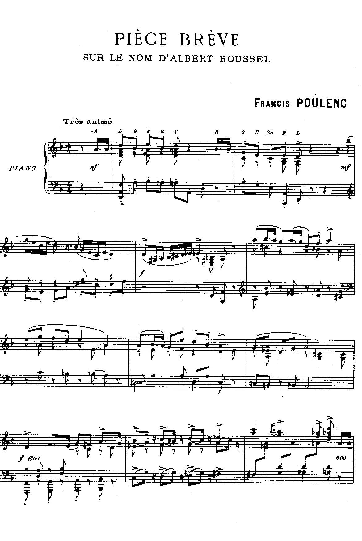 Pièce brève sur le nom d’Albert Roussel - Page 1
