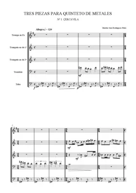 Tres piezas para octeto de metales