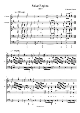 Salve Regina in D, MH 33