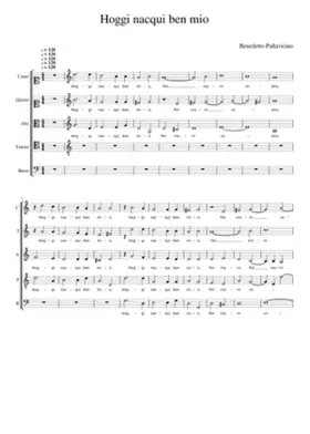 Hoggi nacqui ben mio