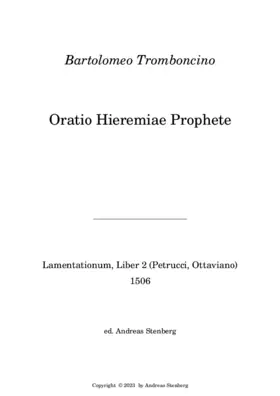 Oratio Hieremiae Prophete