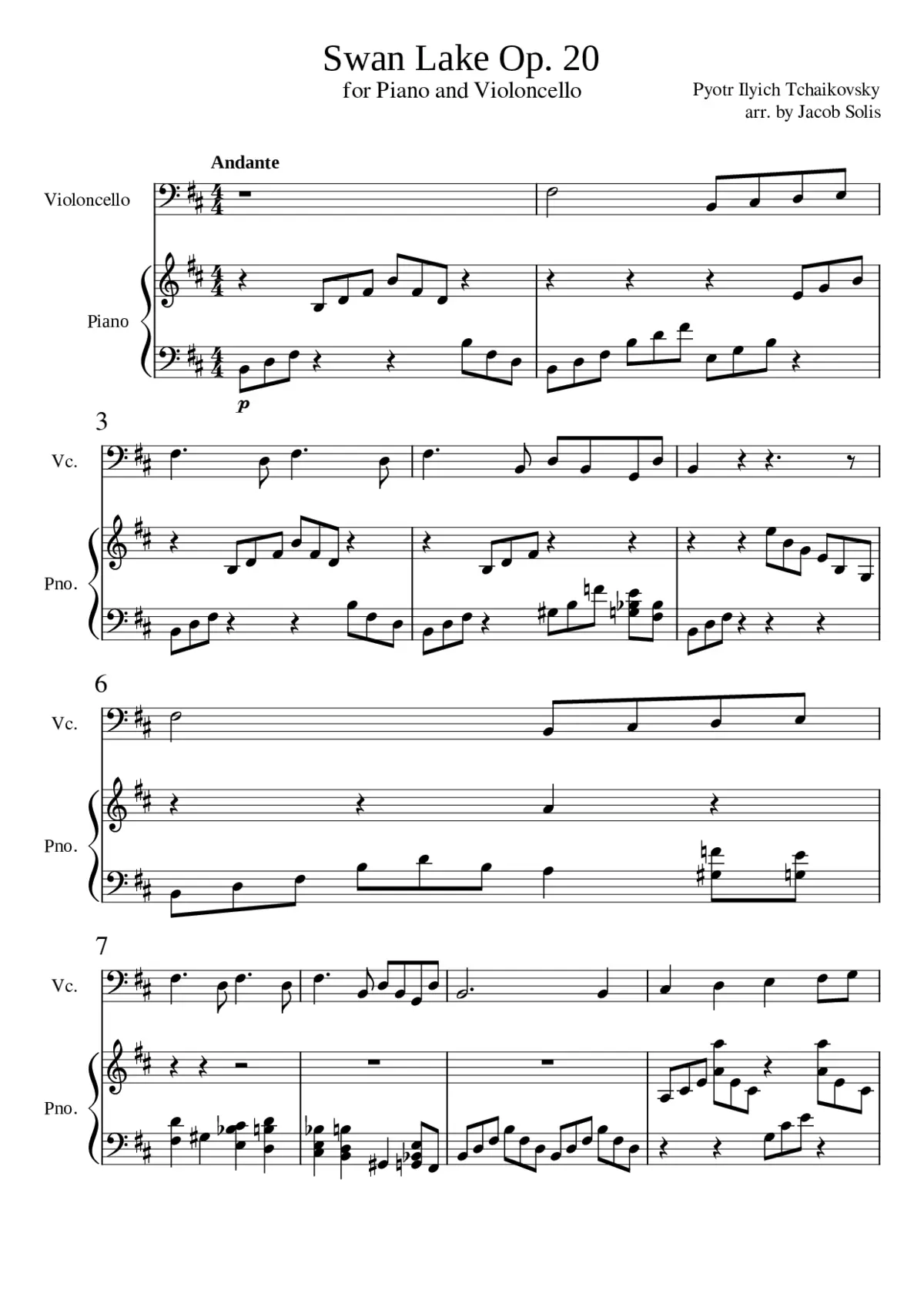 Swan Lake (ballet) Op.20 - Page 1