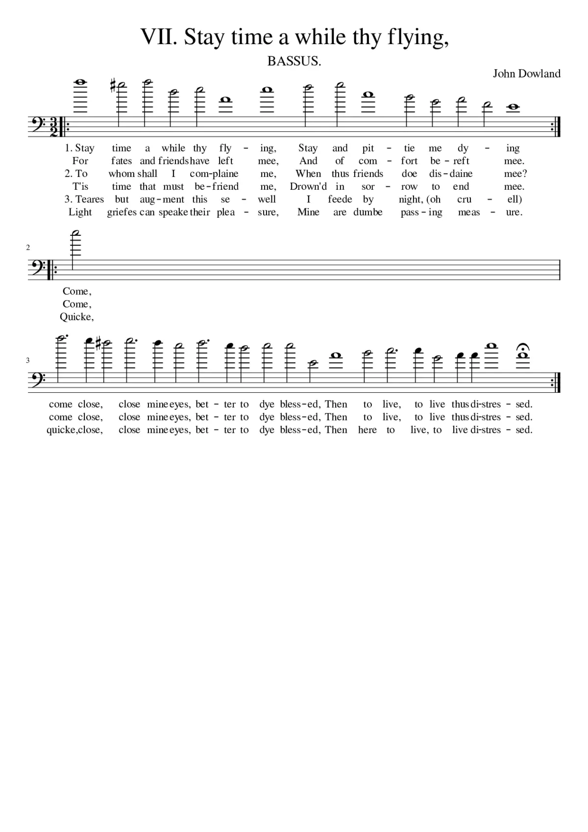 VII. Stay time a while thy flying - Page 1