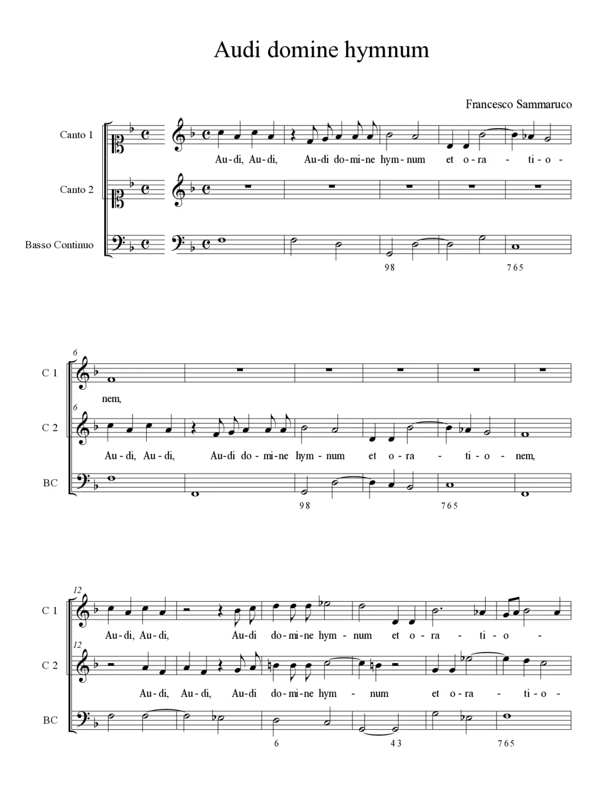 Audi domine hymnum - Page 1
