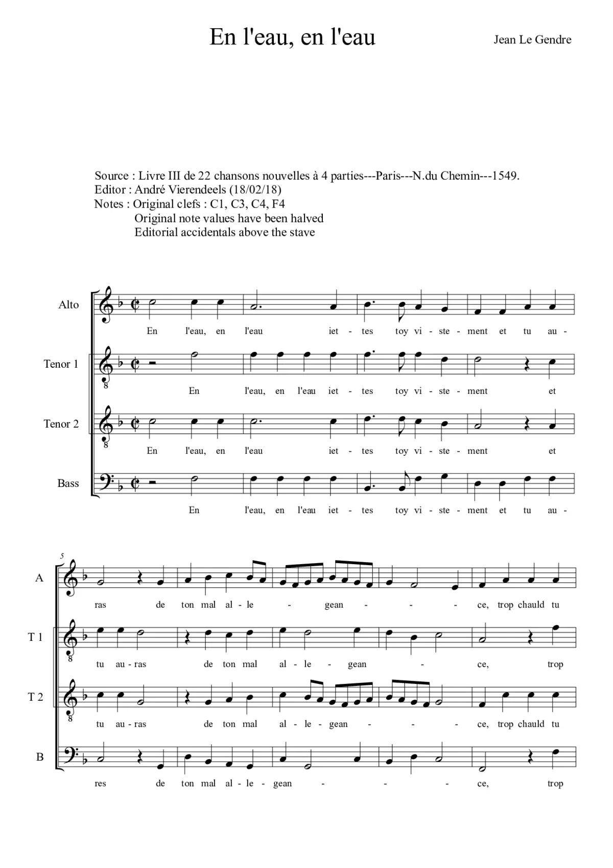 En l'eau, en l'eau - Page 1