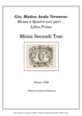 Missa secundi toni a quatro voci pari