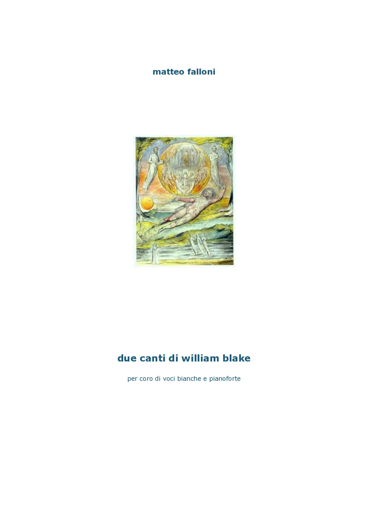Due Canti di William Blake - Page 1