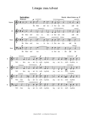 Liturgie für den Hauptgottesdienst in der Adventszeit, op. 57