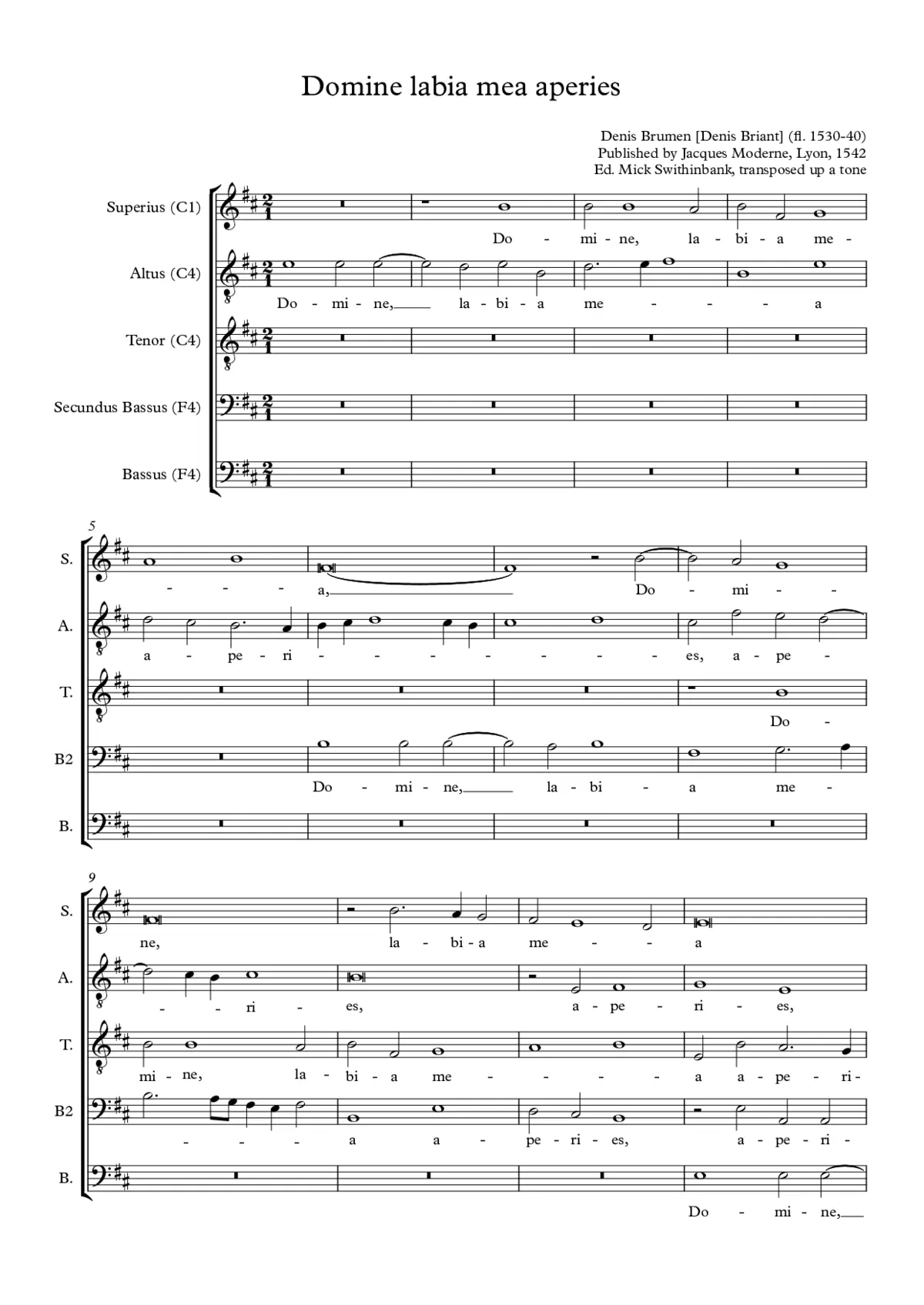 Domine labia mea aperies - Page 1