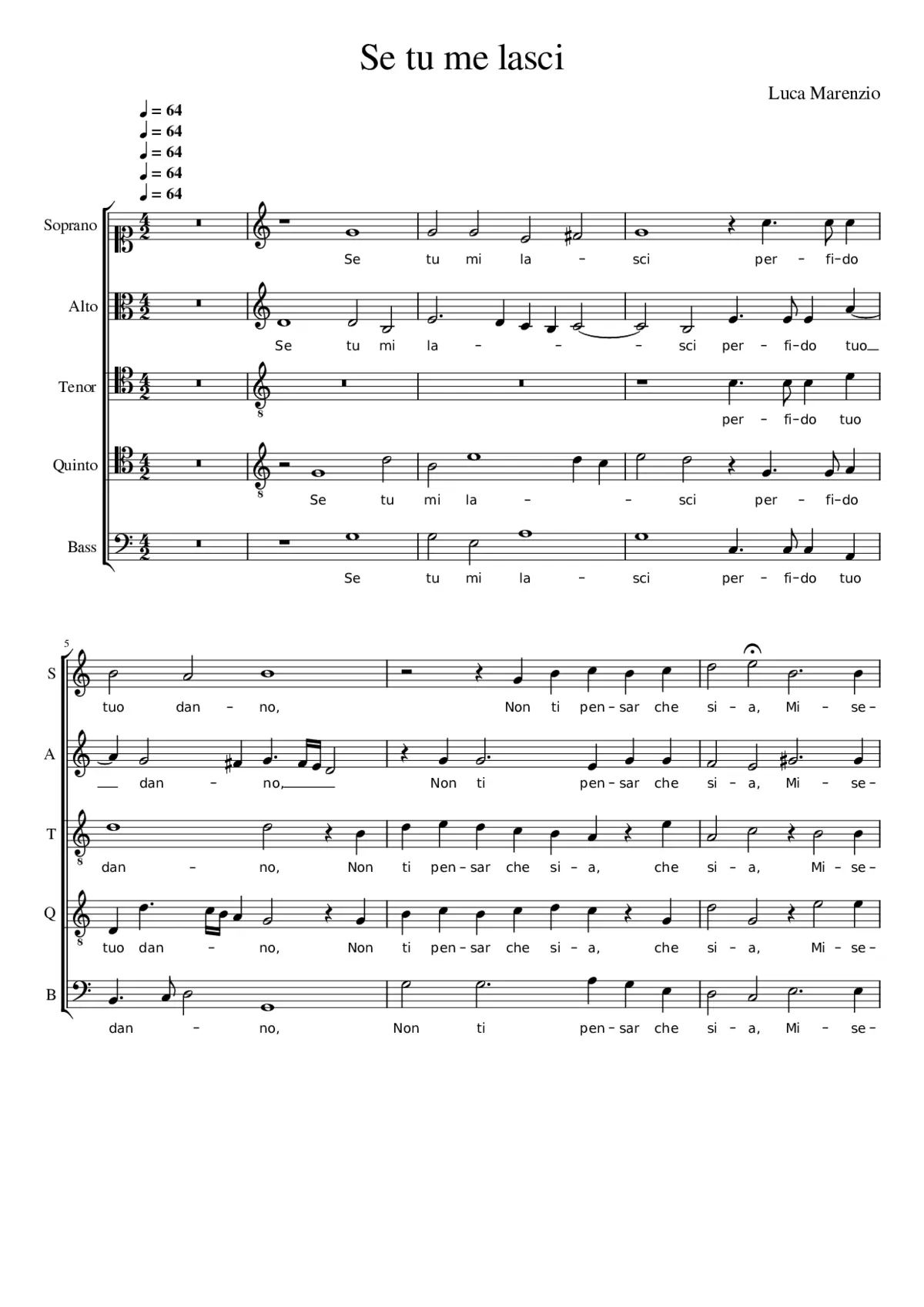 Se tu me lasci - Page 1