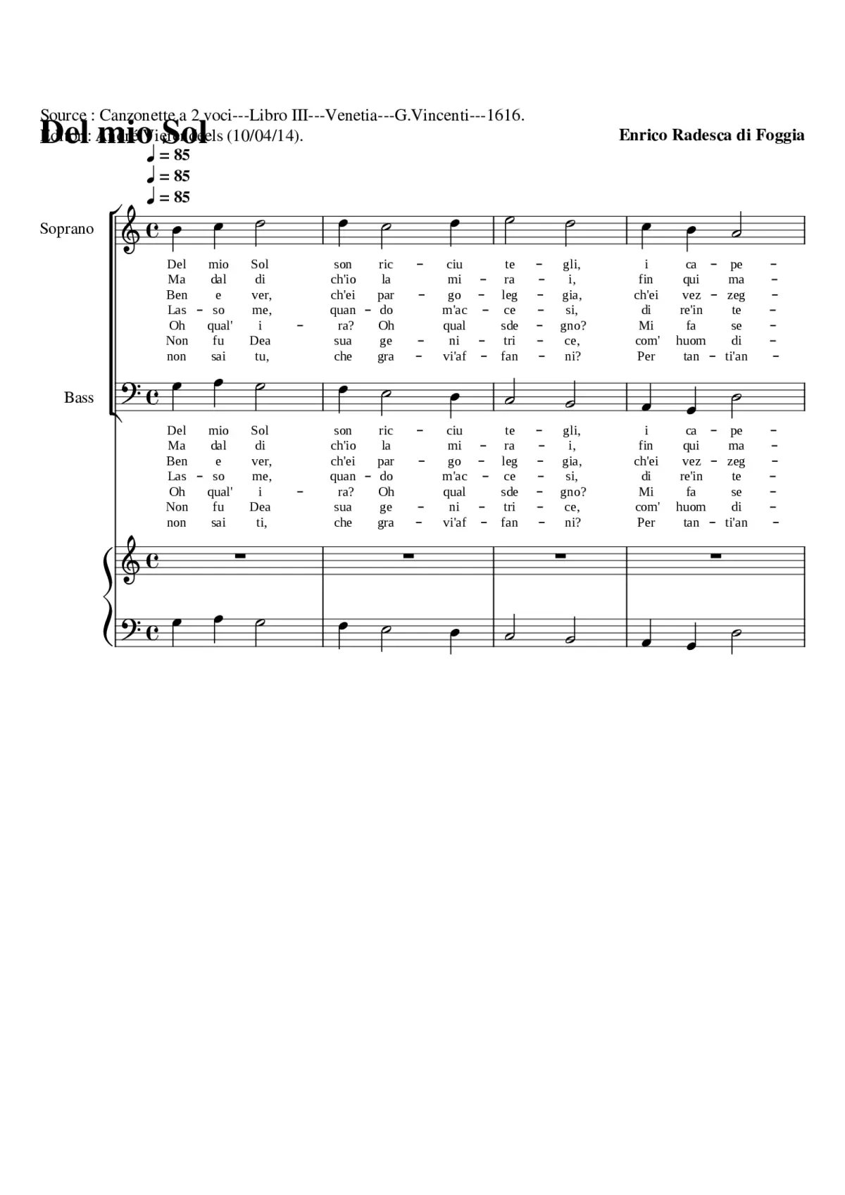 Del mio Sol - Page 1
