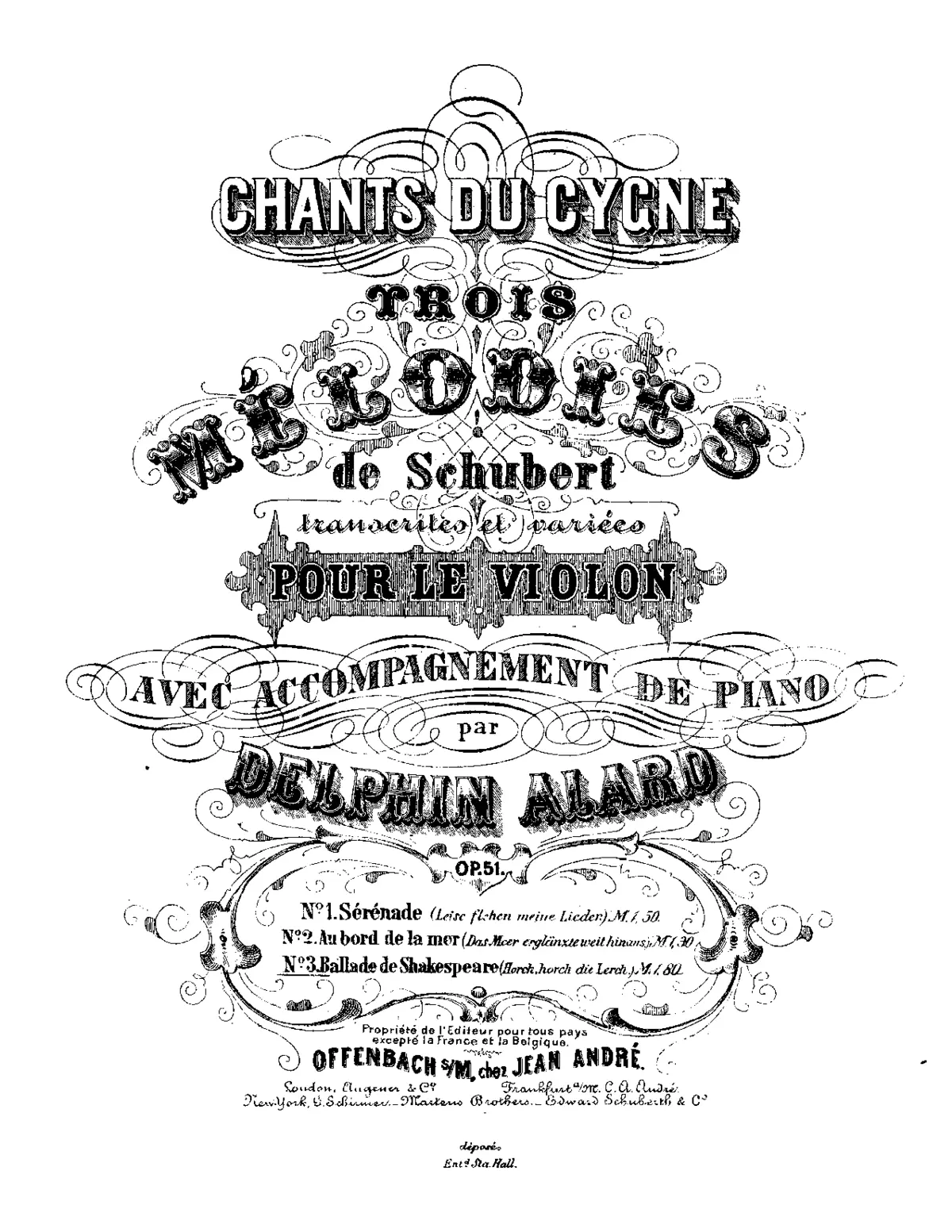 3 Mélodies de Schubert - Page 1