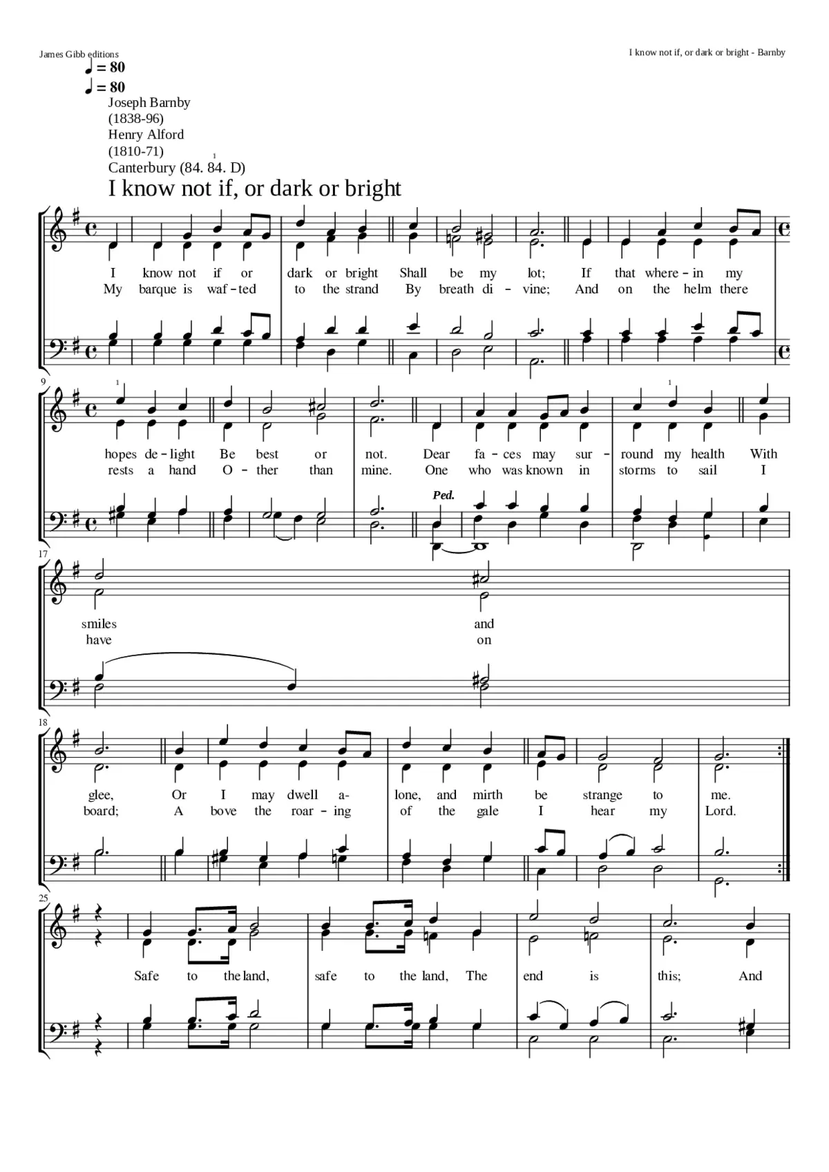 I know not if or dark or bright - Page 1