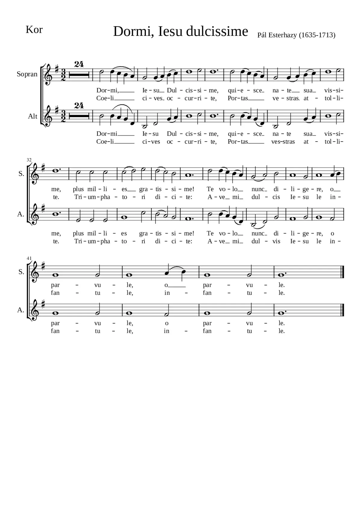 Dormi Iesu dulcissime Kor - Page 1