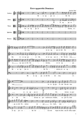 Ecce apparebit Dominus