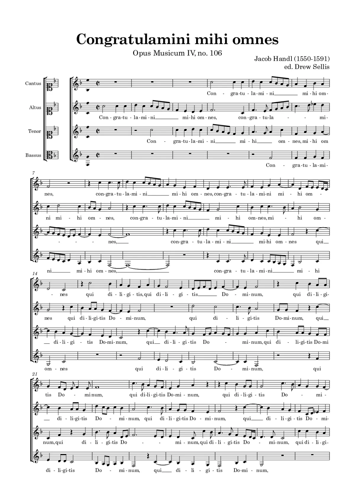 Congratulamini mihi omnes - Page 1
