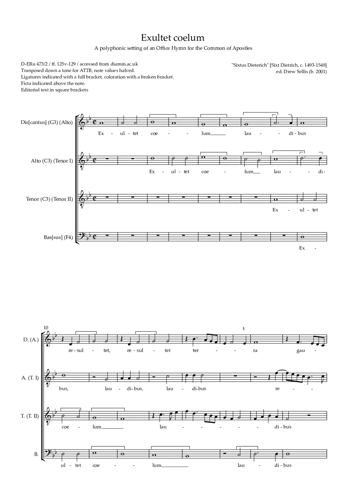 Exultet coelum - Page 1