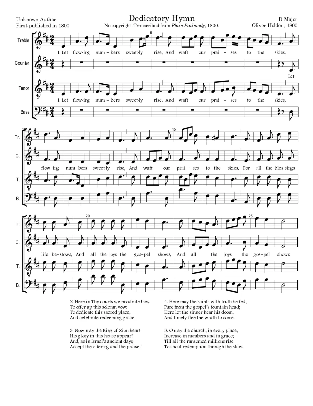 Dedicatory Hymn - Page 1