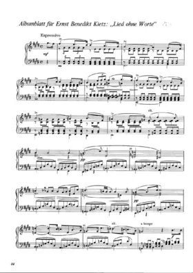 Albumblatt für Ernst Benedikt Kietz