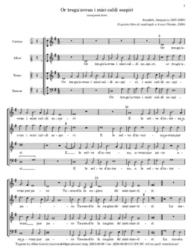 Or tregu'avran i miei caldi sospiri