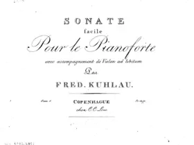 Sonate facile pour le Pianoforte avec accompagnement de Violon ad libitum